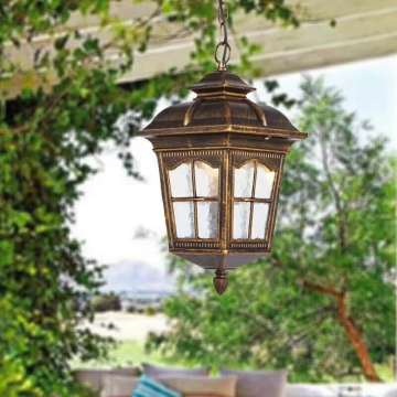 Vintage Retro Farmhouse Outdoor Metal Pendant Lights 110-240V