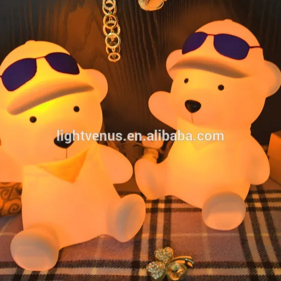 Cute Bear USB Rechargeable LED Table Lamp Cartoon Animal Reading Night Light Dimmer Bedside Table Lamp