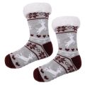 Mens knitted fuzzy sherpa slipper slipper socks