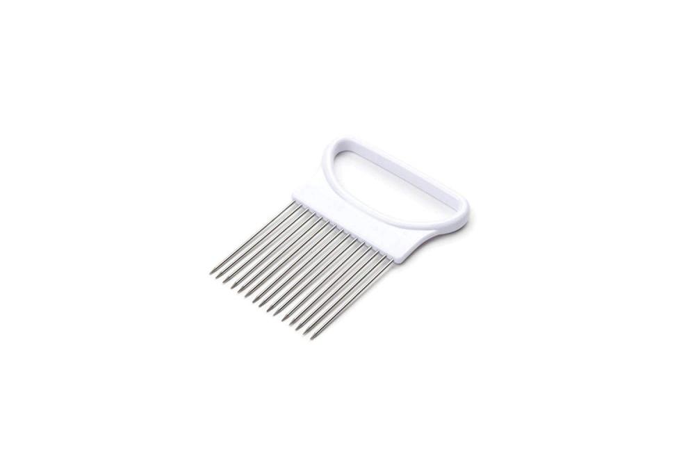 Plastic and Stainless Steel Onion Slicer Holder