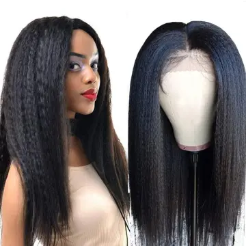 Cheap Wholesale Kinky Yaki Straight Lace Frontal Wig Raw Brazilian Virgin Human Hair Transparent Hd Full Lace Front Wig