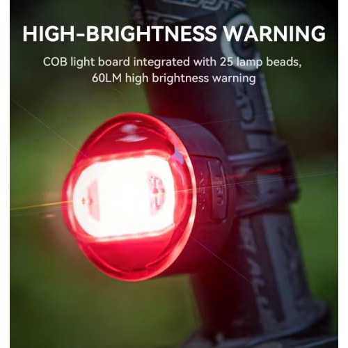 સાયકલ બુદ્ધિશાળી બ્રેક પૂંછડી પ્રકાશ ક ob બ મોટા છિદ્ર સીટ ગાદી પૂંછડી પૂંછડી લાઇટ બાઇક લાઇટ