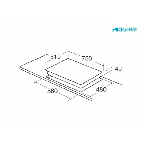 Five Burner Gas on Glass Hob In India