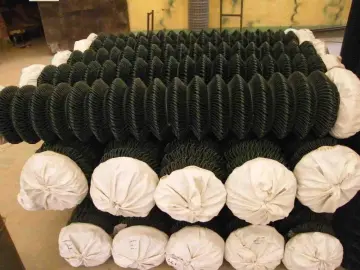 Plastic Coated Chain Link Fencing PVC Green Steel Mesh