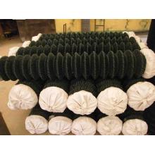 Plastic Coated Chain Link Fencing PVC Green Steel Mesh