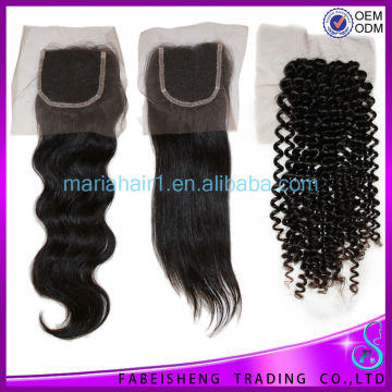 FBS Hair body wave brazilian hair swiss lace top closure