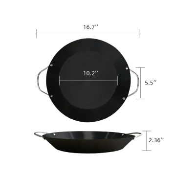 Customizable Reliable Spanish Carbon Steel Paella Pan for Restaurants and Hotels