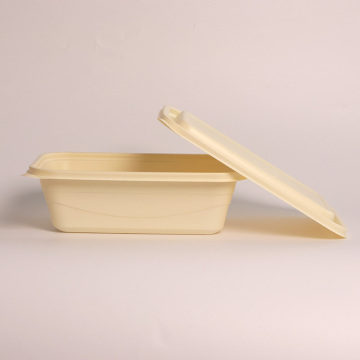 Custom 9X6 Logo Cornstarch Material Take Out Container for Chinese Food