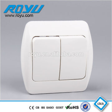 P-R2K1 2 gang big button fire resistant round shape European ethernet switch