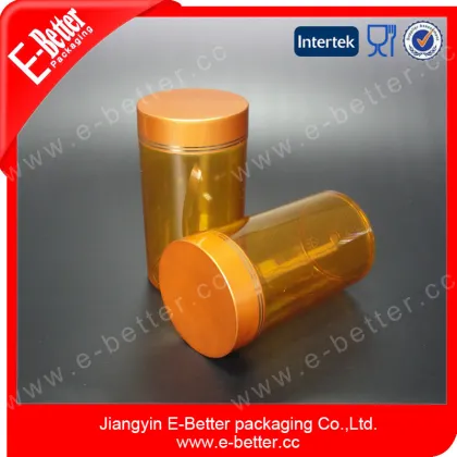 empty amber health pills bottle/container