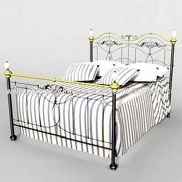 Wrought Iron Bed, Europe Style, with Powder Coating