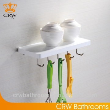 CRW F30310WH white shelf with five hook