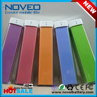 Lipstick Power Bank, 2600mAh External Backup Power Bank for Ipone Mobile Phone Battery Charger (PB204)