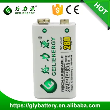Geilienergy Rechargeable 2/3F6 NI-MH 280mah 9V battery