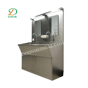 Stainless steel wash basin in supply room