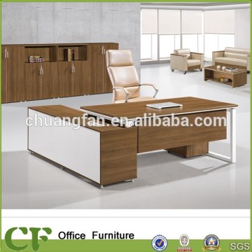 Steel frame with long side cabinet office desk design