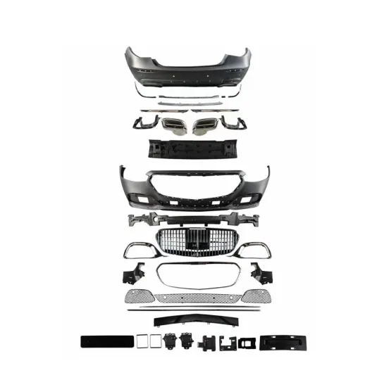 2021+ BENZ S Class W223 M Style Car Body Kit - Front and Rear Bumper Assembly with Grille Upgrade