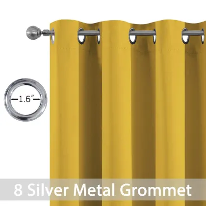 Mustard Yellow Blackout Curtains