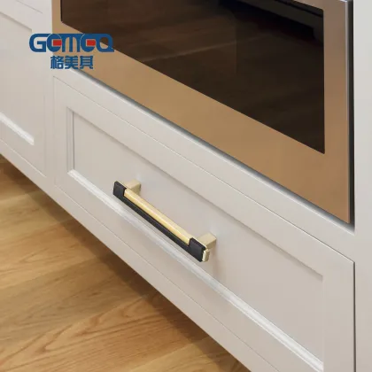 High End Luxury Zinc Black Golden Kitchen TV Cabinet Furniture Hardware Cabinet Pull Handle