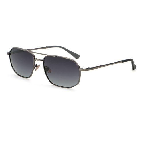 TAC Polarized Polygon Metal Aviator Sunglasses