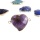 Amethyst 25mm Faceted Heart Connector for Jewelry Making Stone Links with Double Loops