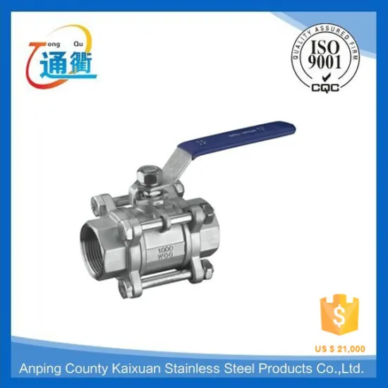 investment casting ss304/SS316 3 pc ball valve