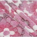 Tela de vellón de coral impresa floral para textiles para el hogar