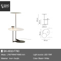 Lampadaire moderne du concepteur LED avec table