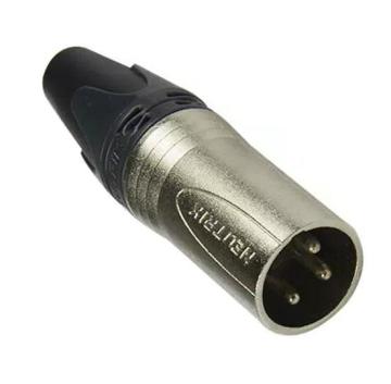 Superior Quality 3-Pole Male XLR Cable Connector - Neutrik with Nickel Housing and Silver Contacts