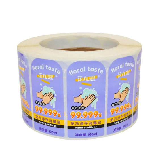 Personalised Self Adhesive Sticker Label Round Printing Roll