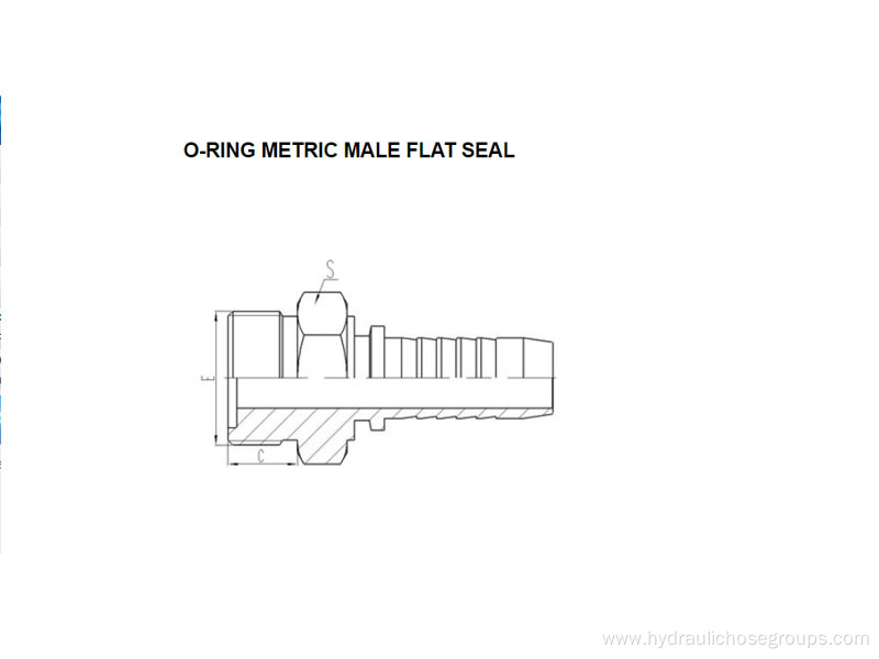 Metric Male O-Ring Flat Seal 10311