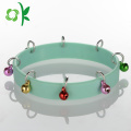 Pulseiras de silicone de cor única eco-friendly com Bell