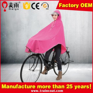 Maiyu polyester waterproof high visibility rain poncho for bike,raincoat for e-scooter