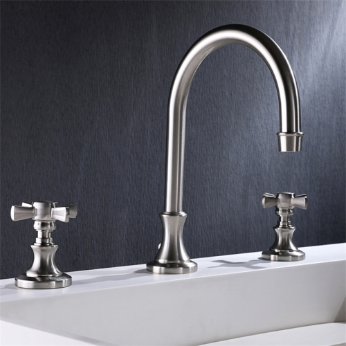 Tapiau Cymysgydd Faucet Mount Basn Deck 3-twll