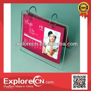 High quality wholesale fashion acrylic desk calendar