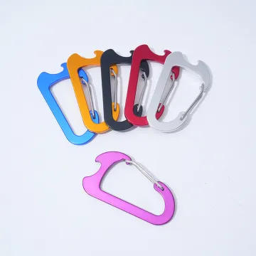 Multi-Function Outdoor Survival Snap Hook Bottle Opener Aluminum Keychain Carabiner