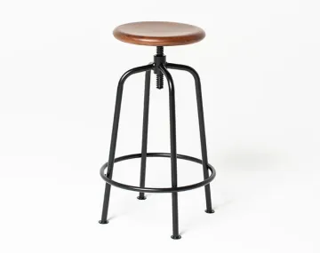 Vintage Rustic Bar Stools: Elevate Your Kitchen or Pub with Stylish Metal-Frame Counter Height Chairs