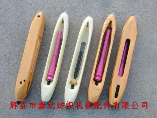 13.5 Inches Wooden Shuttle And Nylon Shuttle Single Ceramic Eye Elastic Yarn Type