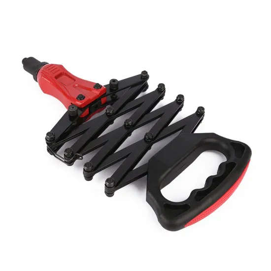 Aluminium Folding Nut Riveter - Heavy Duty Telescopic Double Handle Rivet Hand Tool