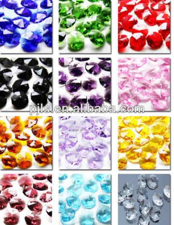 octagon crystal beads, glass beads