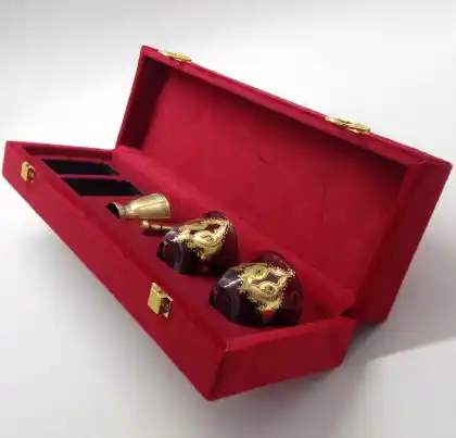 Red Velvet MDF Gift Packing Box For Saffron