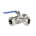 DKV 304 Stainless Steel 3 Way SMS Thread Ball Valve