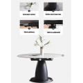 Rock Slate Plate extendable Dining Table Set