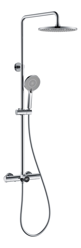 3 Ways Brass Body Chrome Digital Shower