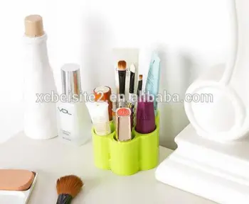 cy269 Plastic Plum Blossom Shaped Dressing Table Cosmetic Storage Box Candy Color Desktop Separating Arrangement Box