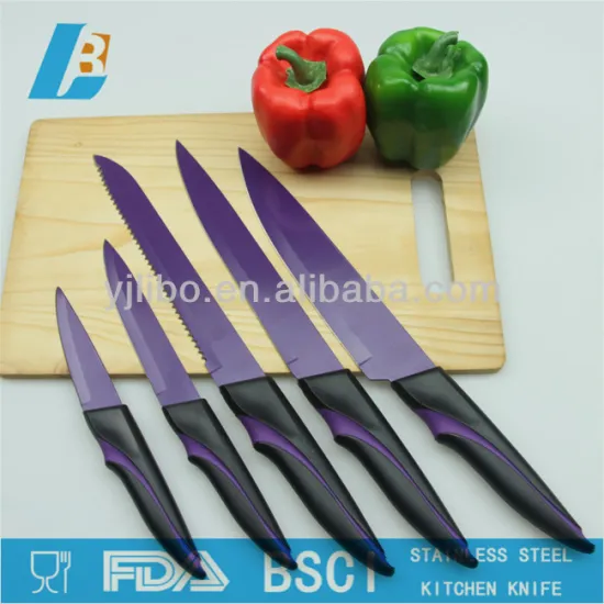 Stainless steel Non-stick coating Kitchen knife with PP&TPR handle