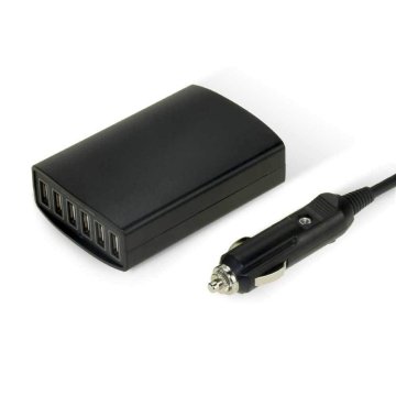 50W / 10A Adaptador de cargador de coche USB de 6 puertos