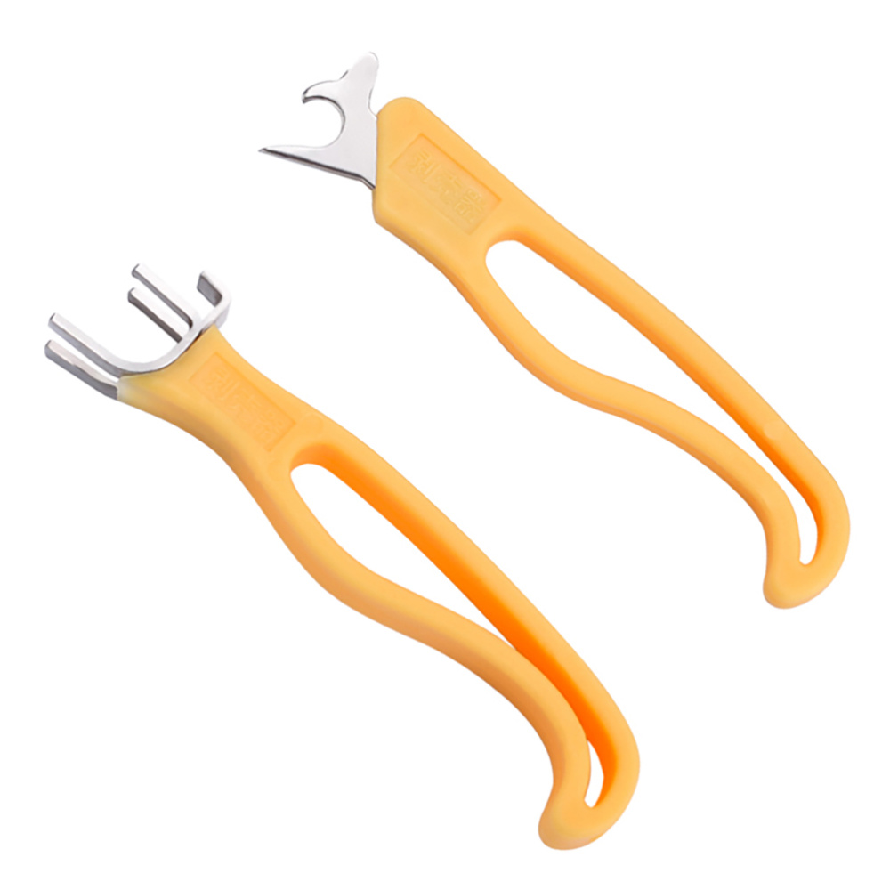 2pcs Macadamia Walnut Clip Multifunctional Nut Shell Opening Tools (Orange)