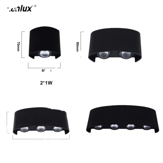 Fast Shipping Rectangle Tricolor IP54 Aluminum Outdoor LED Wall Light