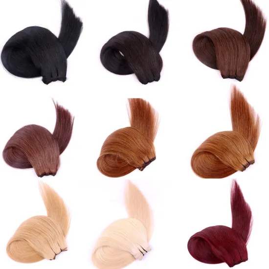 Stock 18Inch 22 Inch 100G Brazilian Russian Cuticle Aligned Virgin Remy Human Hair Extension Weft